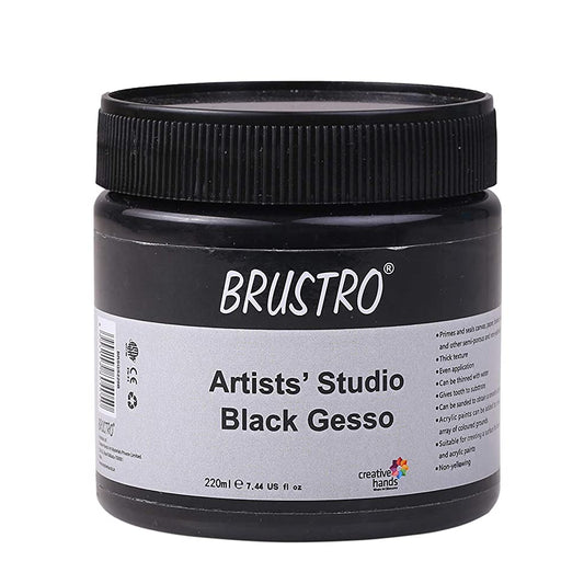 BRUSTRO ARTISTS  STUDIO GESSO BLACK 220ML