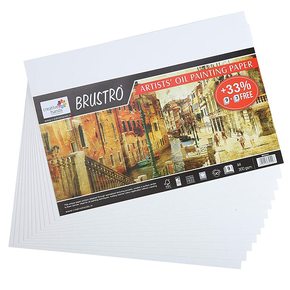 BRUSTRO OIL PAINTING PAPER 300GSM A4