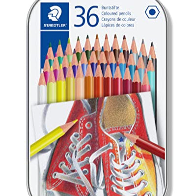 STAEDTLER COLOURED PENCIL SET 36 METAL BOX-175 M36