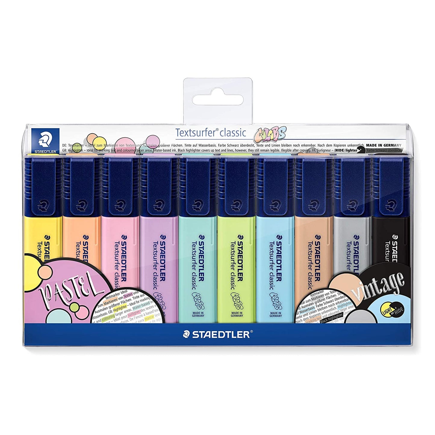 STAEDTLER TEXTSURFER CLASSIC HIGHLIGHTER PASTEL&VINTAGE SET OF 10-364 CWP10