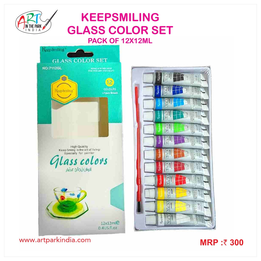 KEEPSMILING GLASS COLOR SET PACK OF 12x12ml