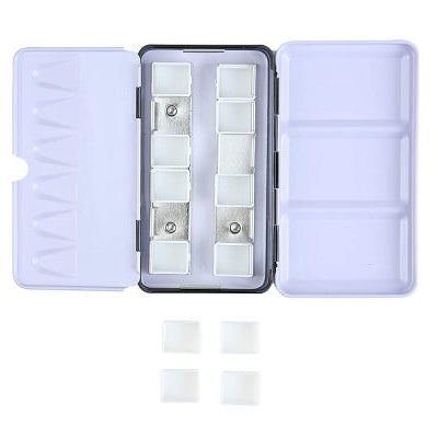 BRUSTRO EMPTY WATER COLOUR 12 HALF PAN METAL BOX