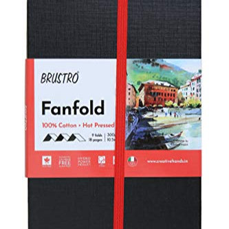 BRUSTRO FANFOLD WC 300GSM HP 10.5X15CM