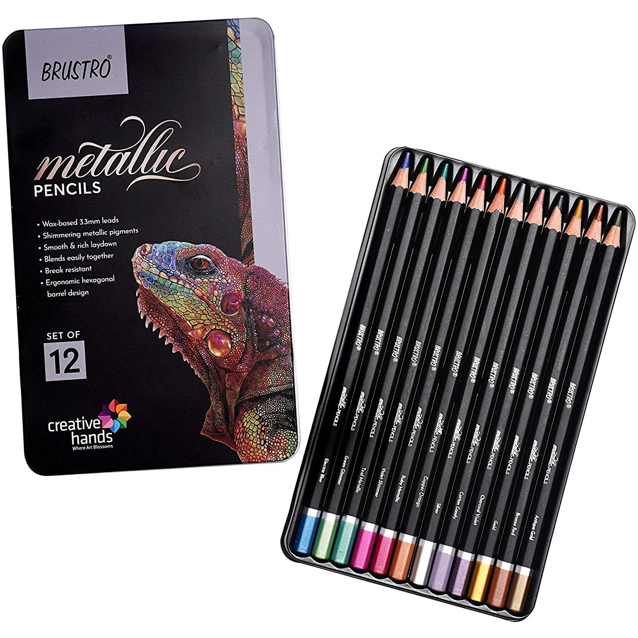 Brustro Artist Metallic Colour Pencil Set of 12
