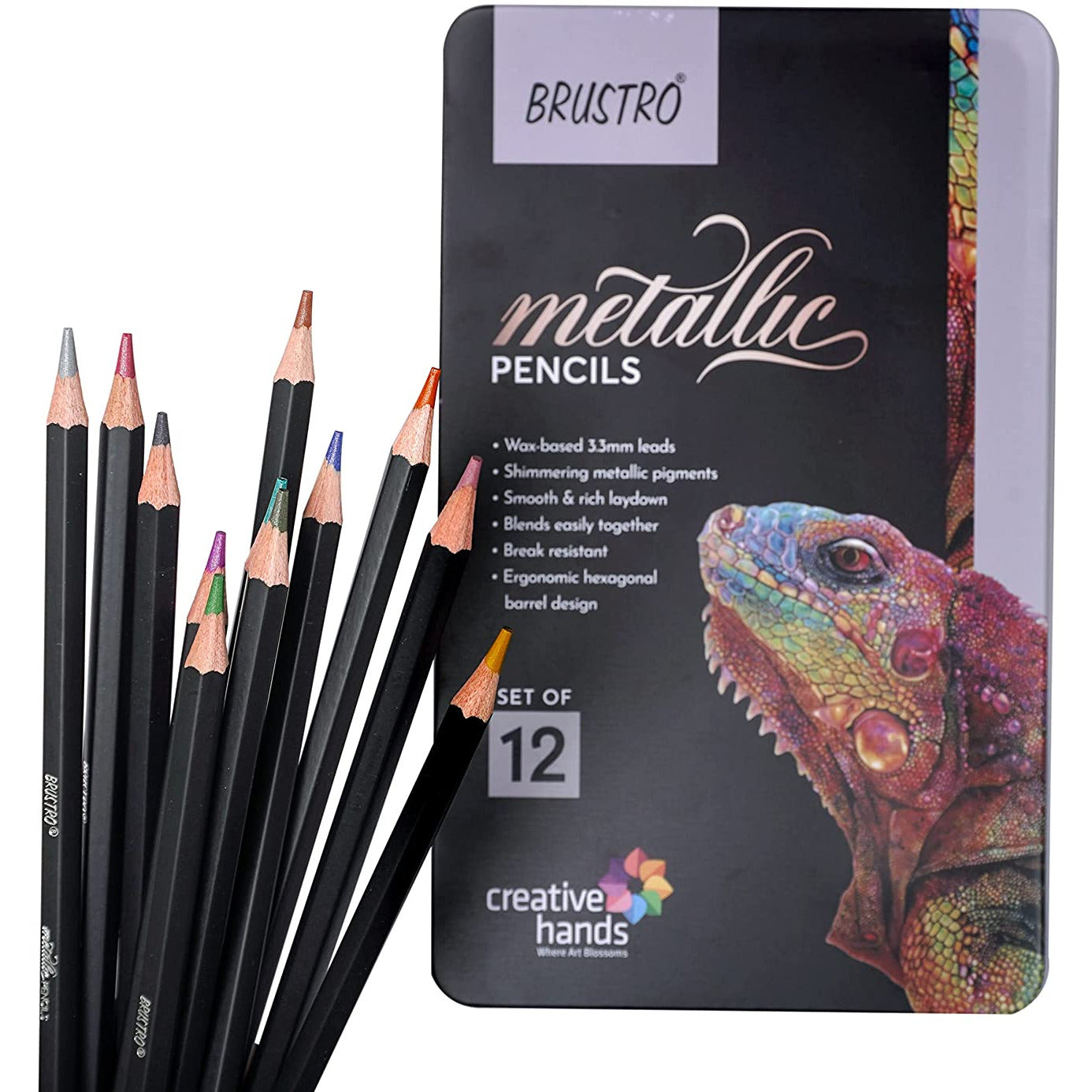 Brustro Artist Metallic Colour Pencil Set of 12