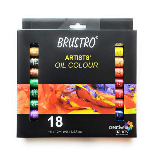 BRUSTRO OIL COLOUR 12ML SET OF 18