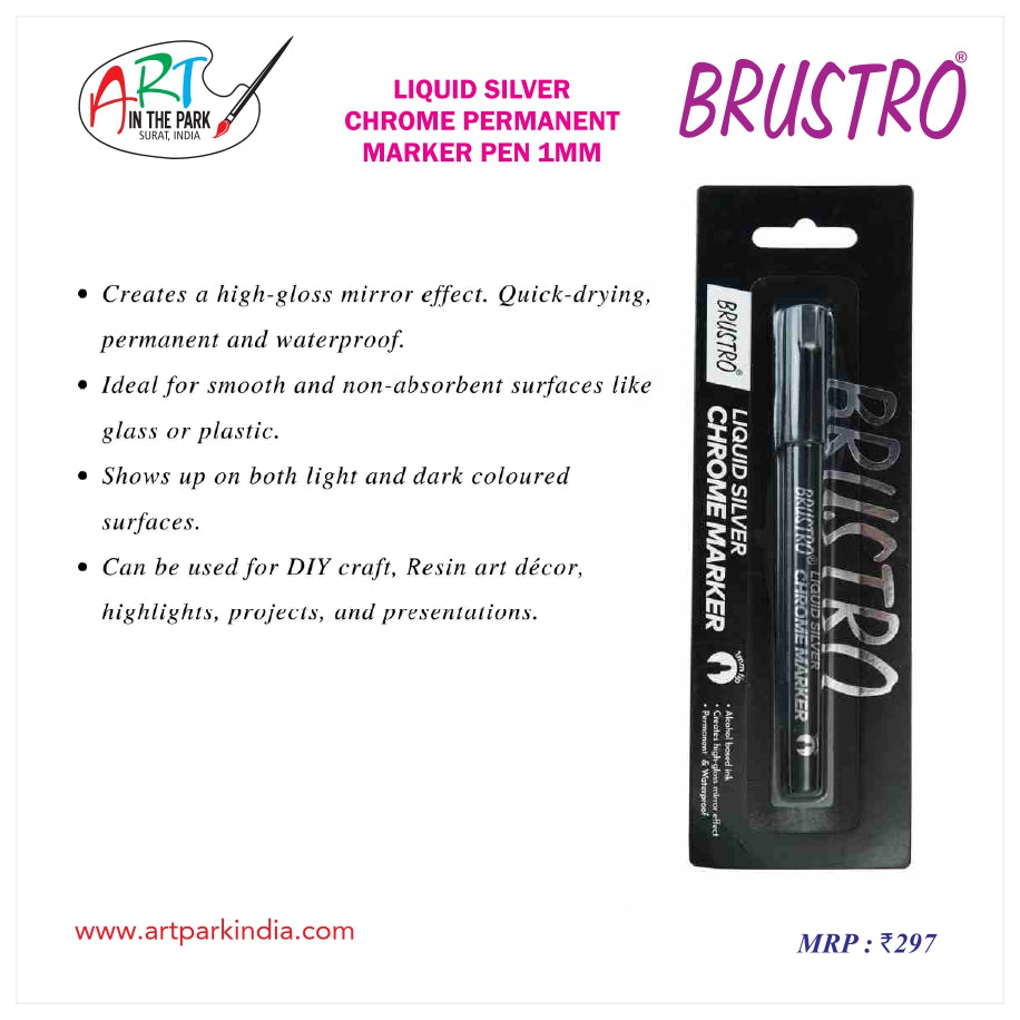 Liquid Mirror Chrome Marker SIlver Permanant Model Resin Pen