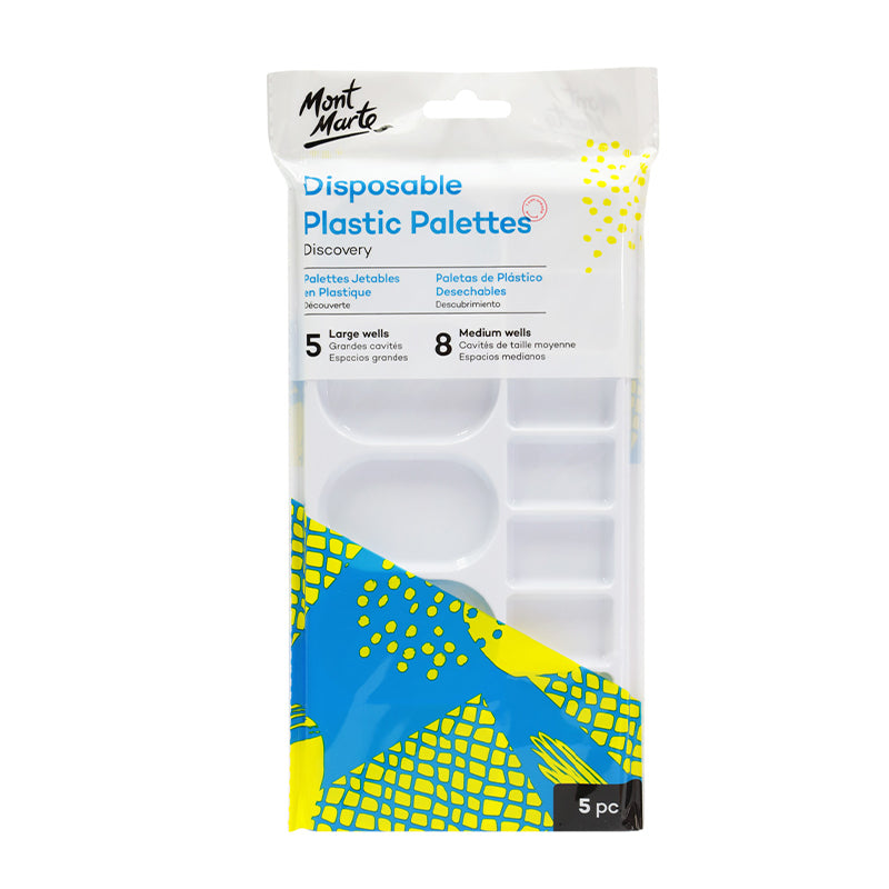 Mont Marte disposable plastic palette set of 5