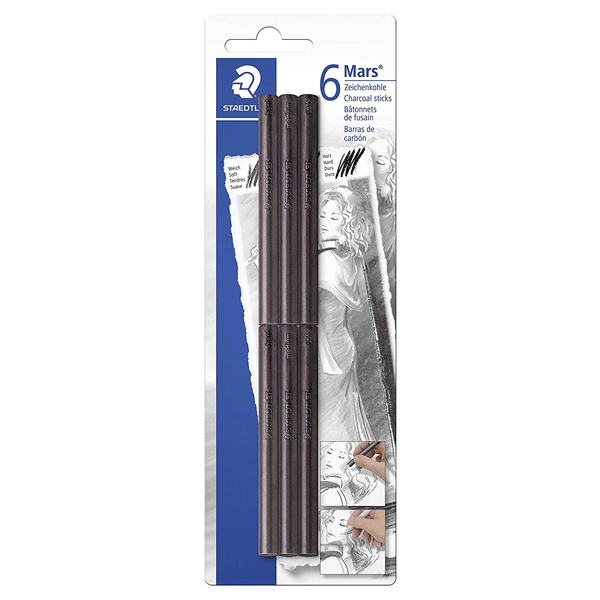 STAEDTLER CHARCOAL STICK SET OF 6-2490 SBK2