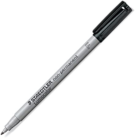 STAEDTLER LUMOCOLOUR NON-PERMANENT F BLACK-316 09