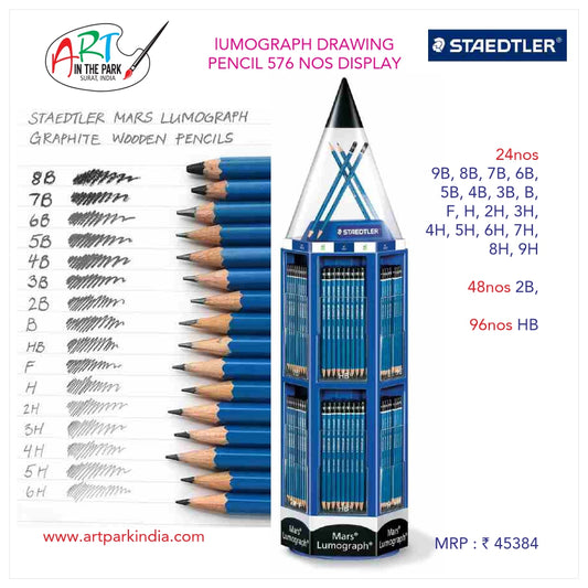 STAEDTLER MARS LUMOGRAPH DRAWING PENCIL DISPLAY OF 576PENCIL-100VS4