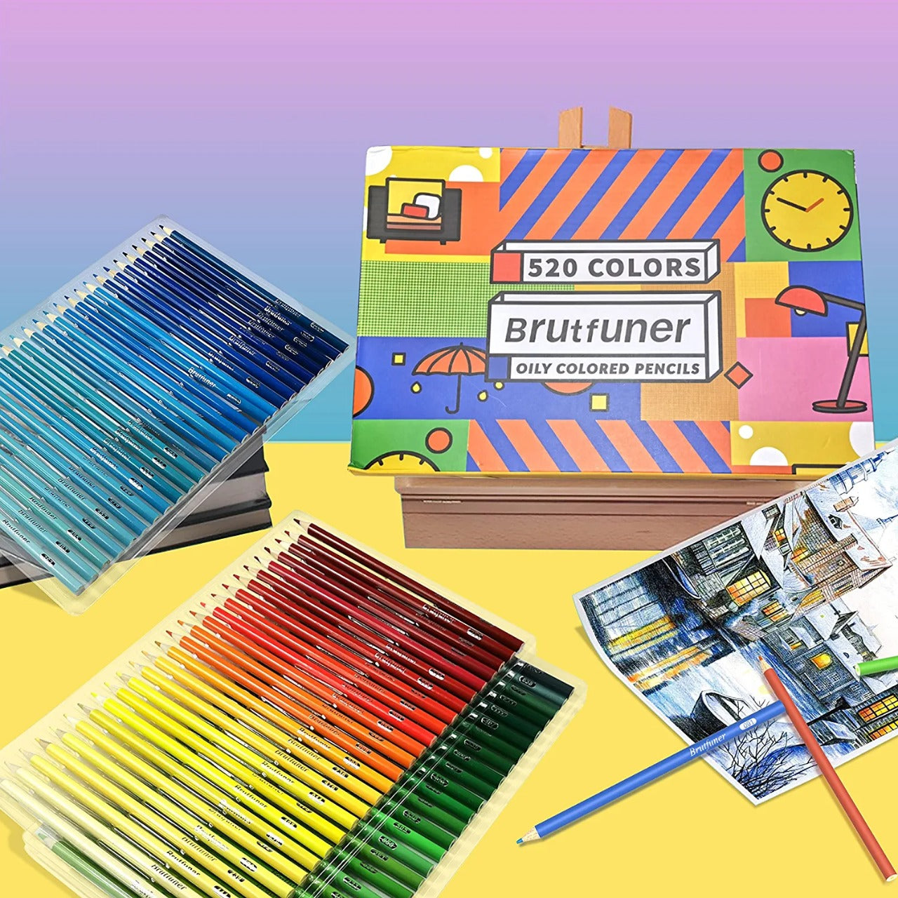 ARTPARK PREMIUM OILY COLORED PENCIL 520pcs BRUTFUNER