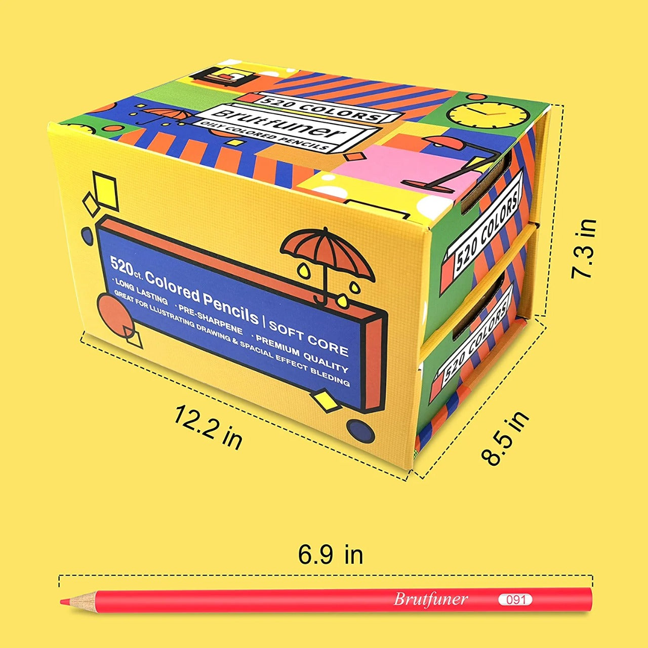 ARTPARK PREMIUM OILY COLORED PENCIL 520pcs BRUTFUNER
