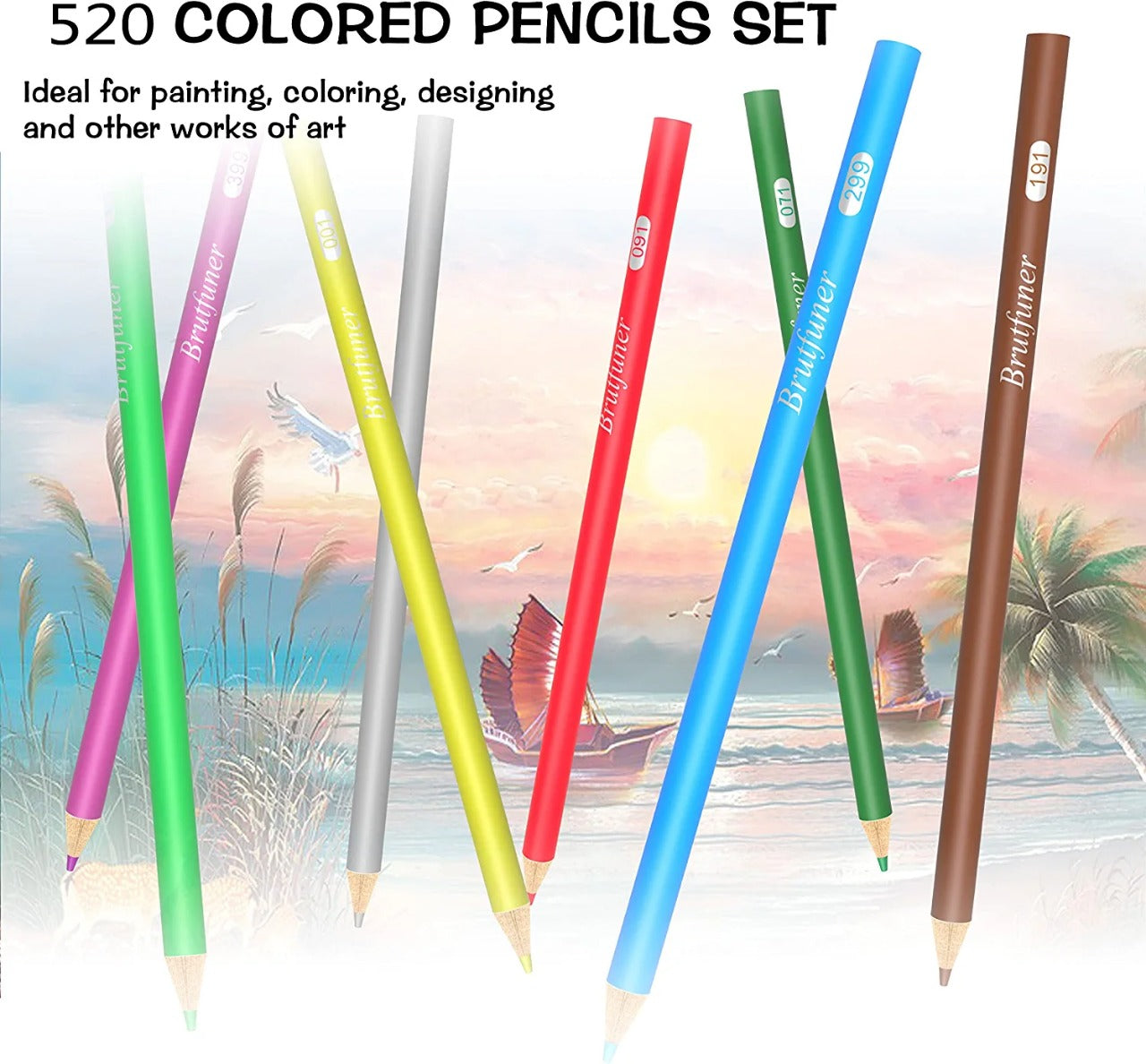ARTPARK PREMIUM OILY COLORED PENCIL 520pcs BRUTFUNER