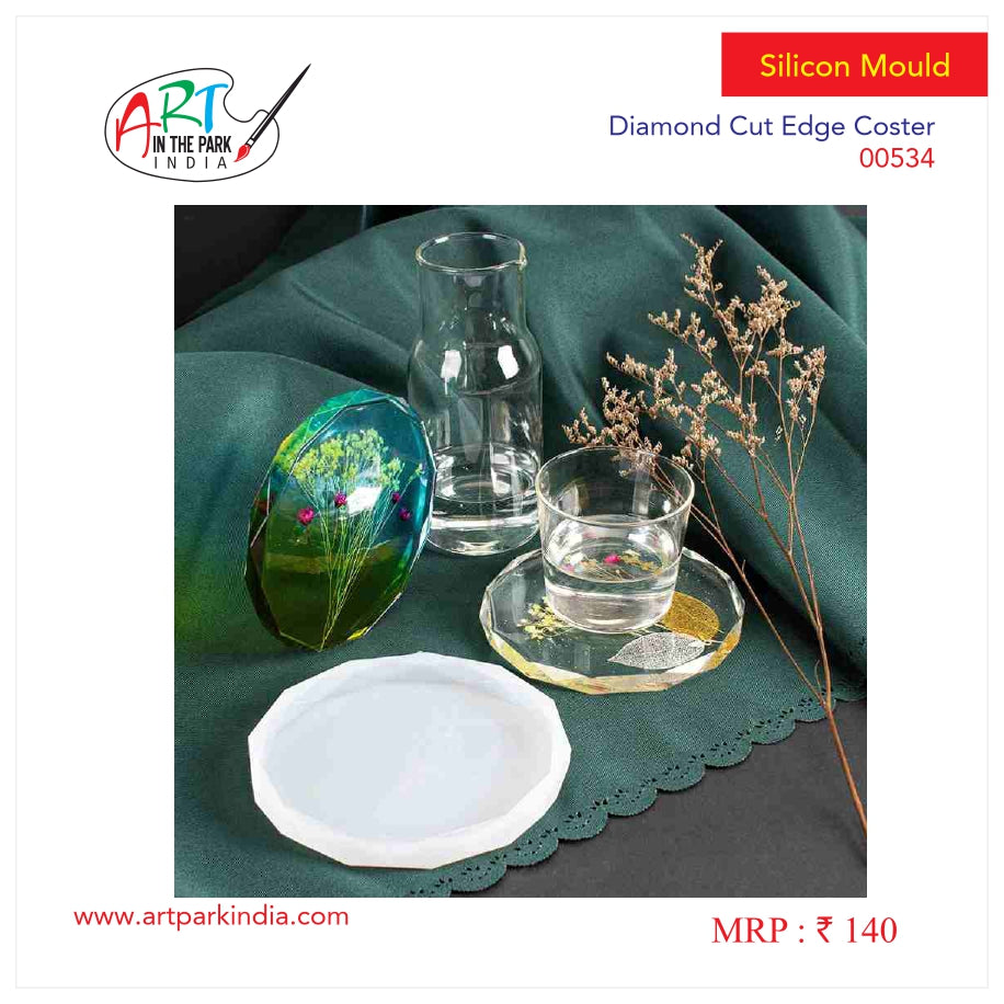Artpark silicon mould coster Diamond cut edge