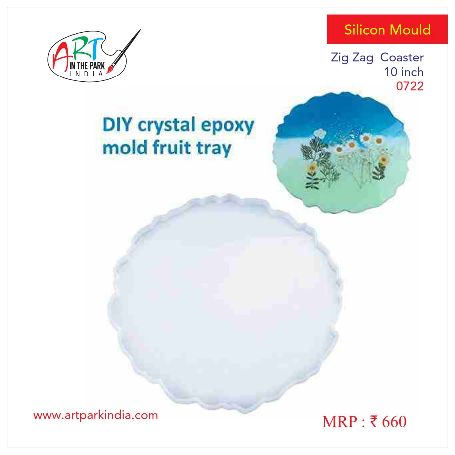 Artpark Silicon Mould zig zag coster 10" 00617