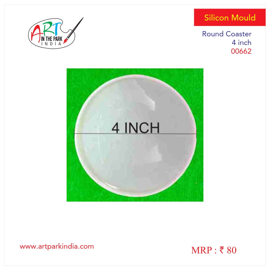Artpark Silicon Mould Round coster 4"