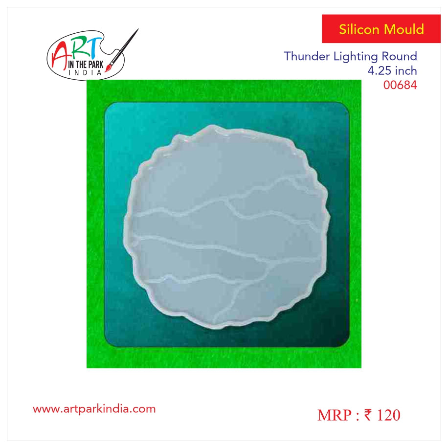 Artpark Silicon Mould Thunder lighting Round 4.25" 00685
