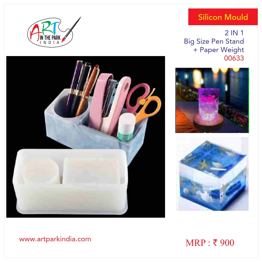 Artpark Silicon Mould 2in1 Big Size Pen stand+Paper Weight 00633