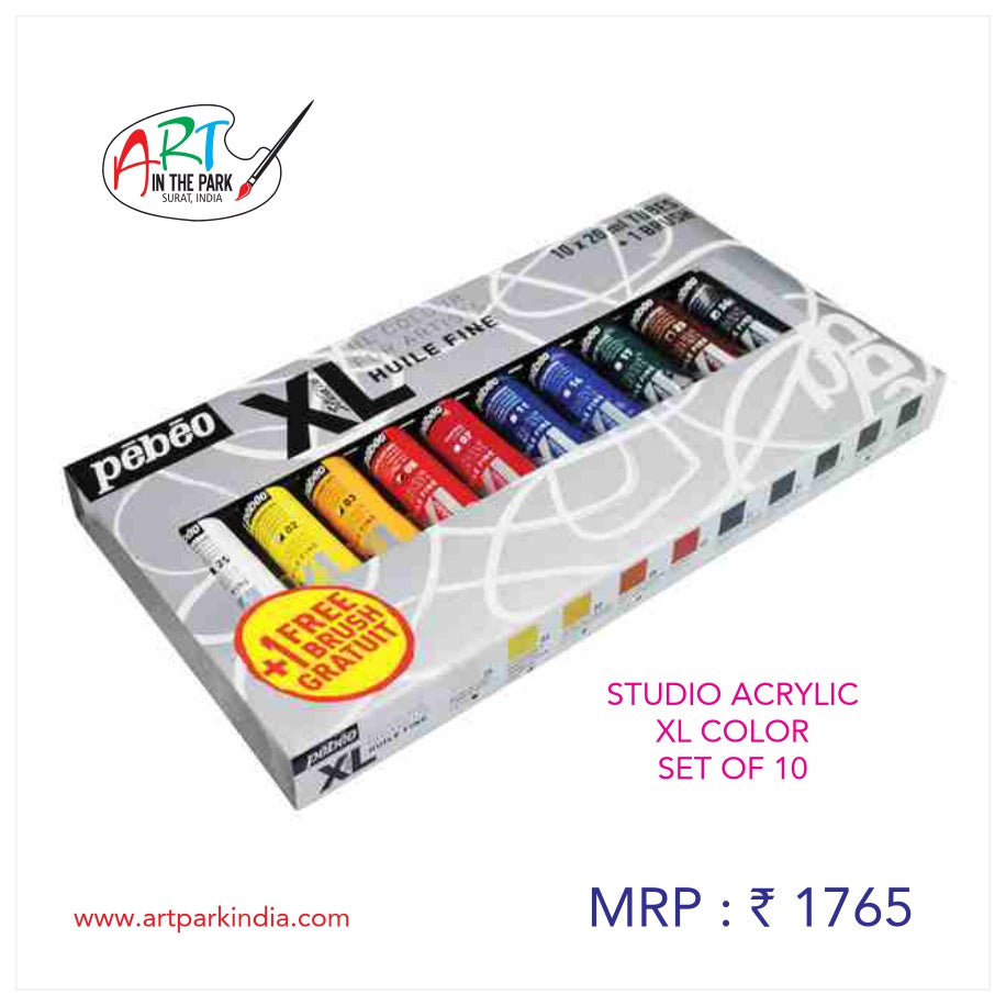 PEBEO STUDIO XL ACRYLIC COLOR SET OF 10