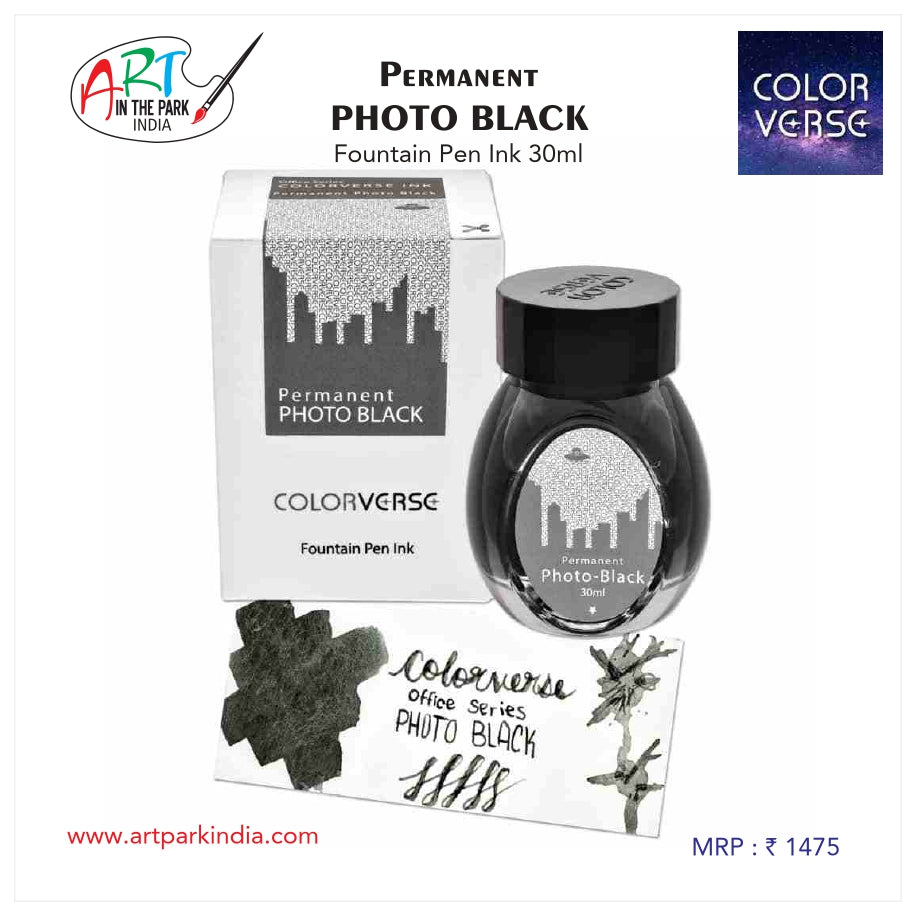 COLORVERSE PERMANENT PHOTO BLACK FOUNTAIN PEN INK