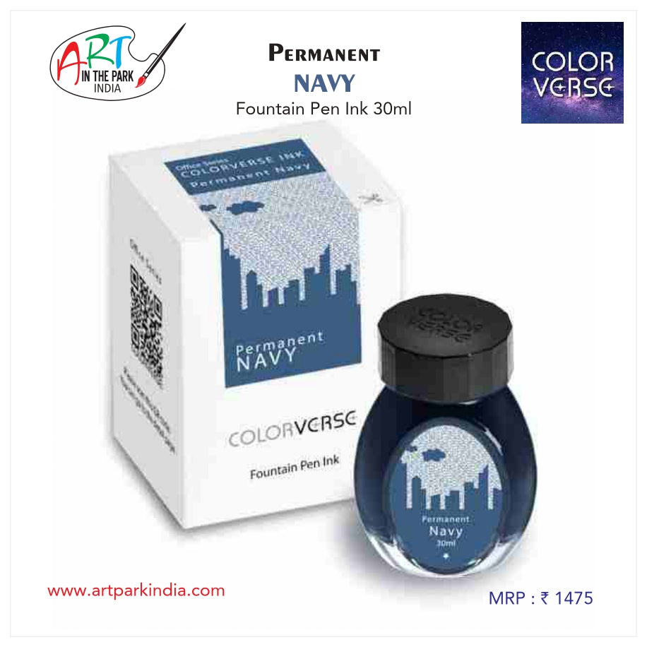 COLORVERSE PERMANENT NAVY FOUNTAIN PEN INK