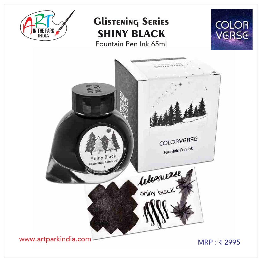 COLORVERSE GLISTENING SERIES SHINY BLACK FOUNTAIN PEN INK