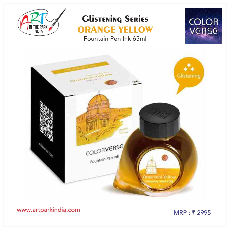 COLORVERSE GLISTENING SERIES ORANGE YELLOW FOUNTAIN PEN INK