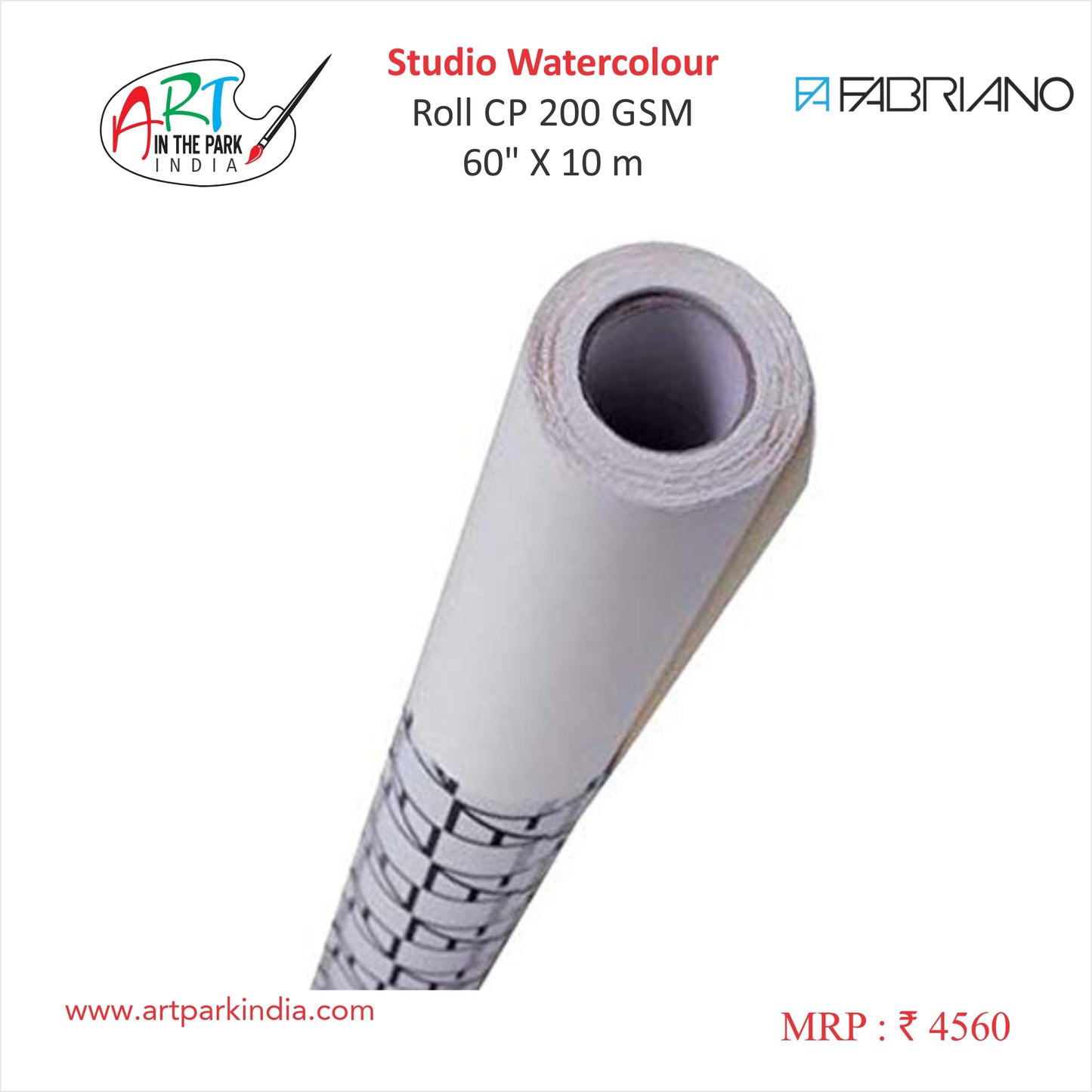 FABRIANO STUDIO WATERCOLOUR ROLL CP 200GSM 60"X10M