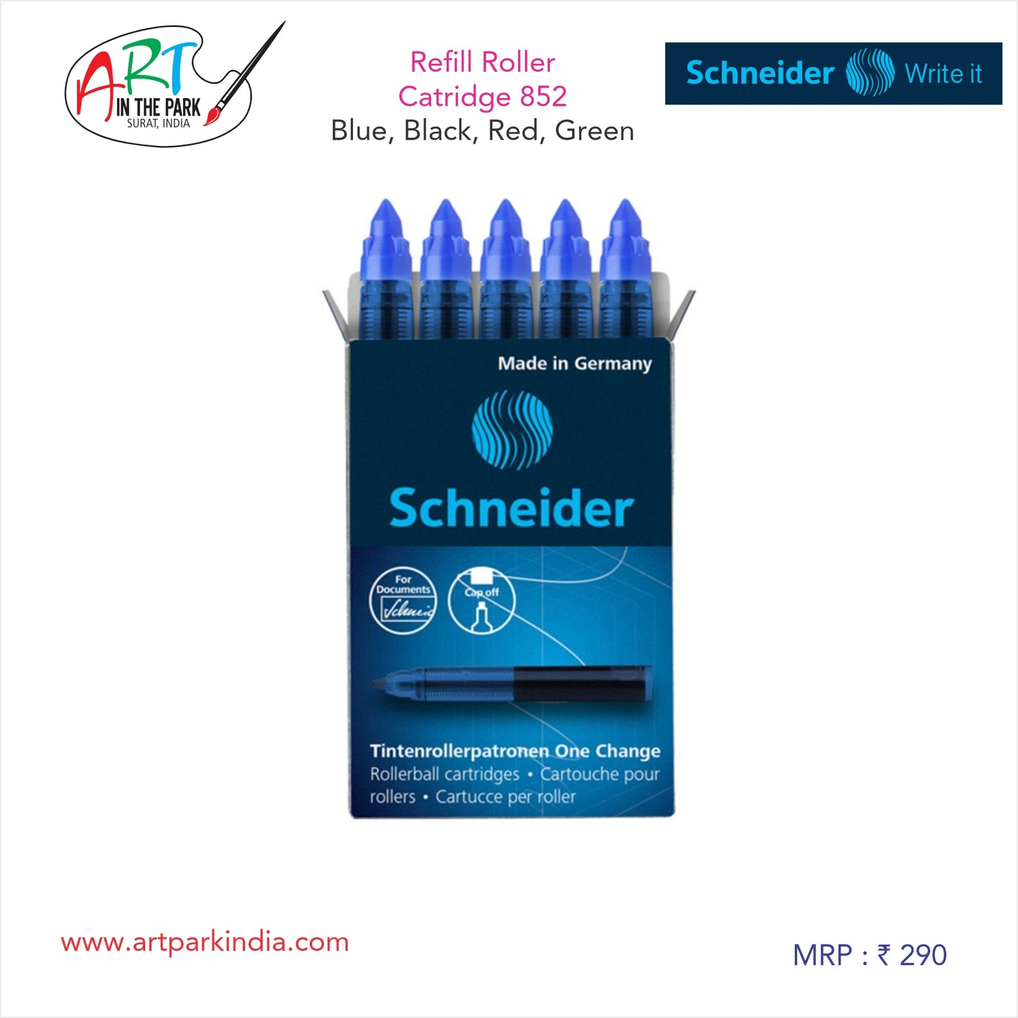 SCHNEIDER REFILL ROLLER CATRIDGE 852