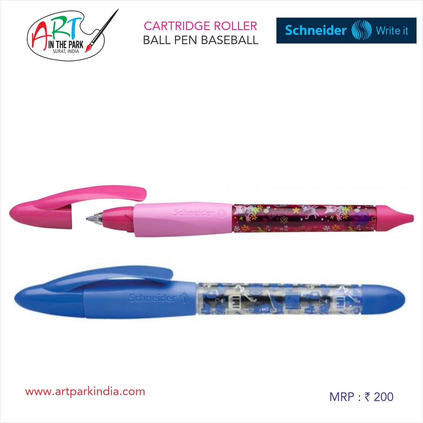 SCHNEIDER CARTRIDGE ROLLER BASEBALL PEN