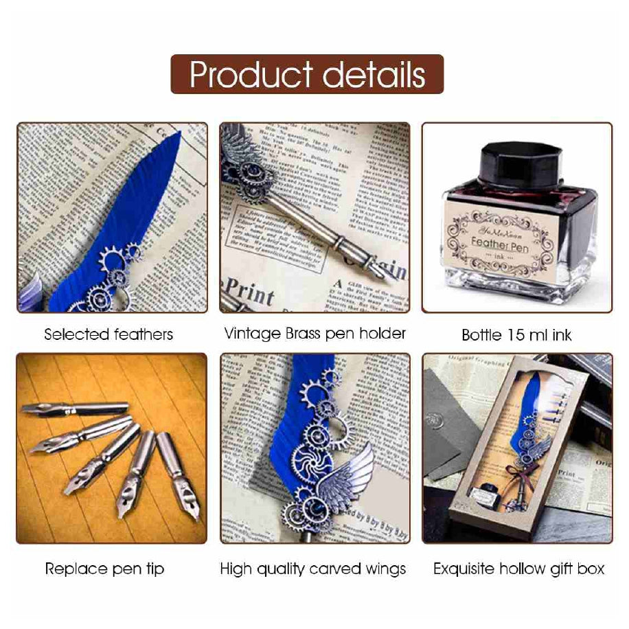 El-dorado Antique Feather Pen Set 06835