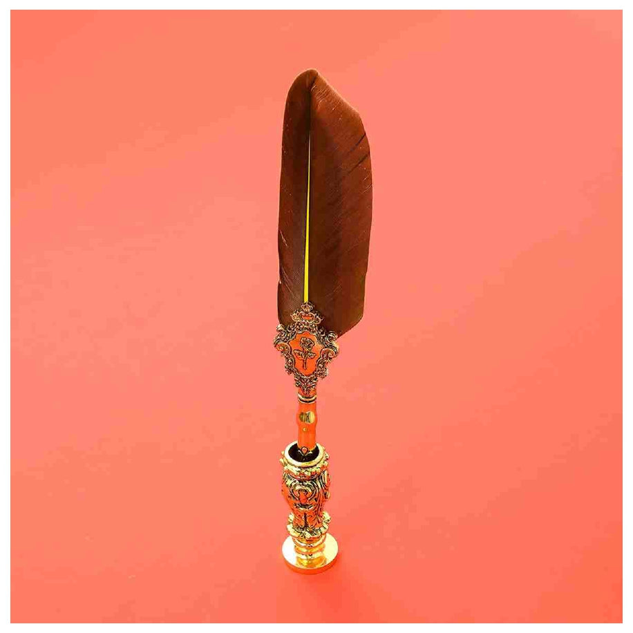 El-dorado Antique Feather Pen Set ( RANDOM COLOR )