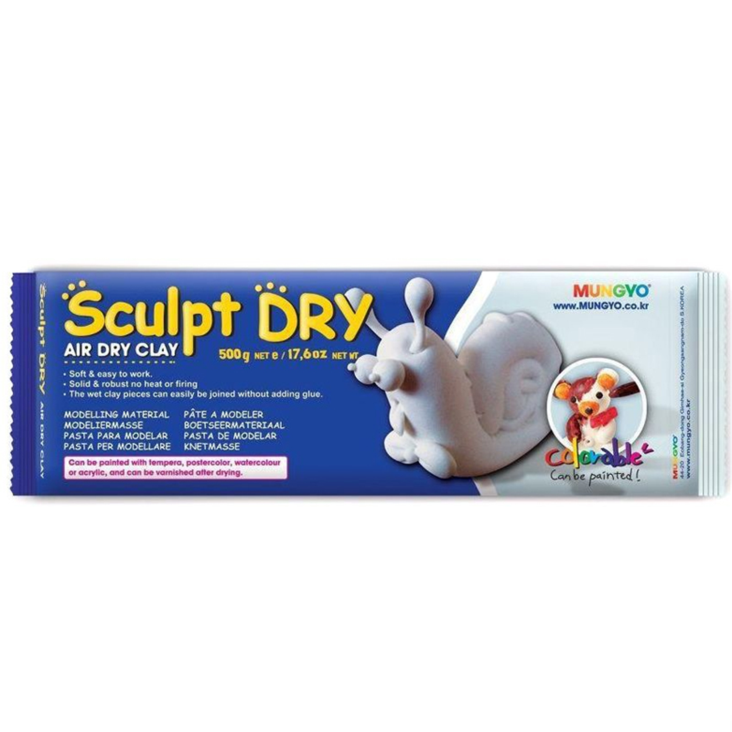 Mungyo Air Dry Clay White 500 Gram