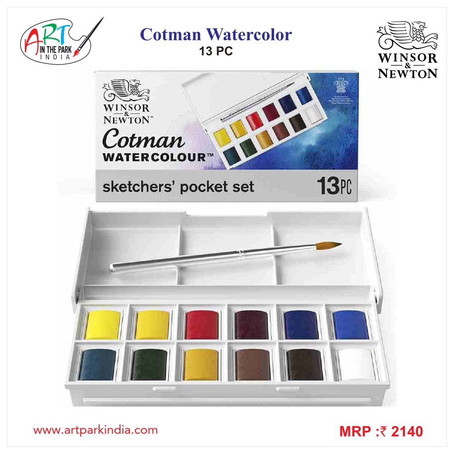 WINSOR NEWTON CATMAN WATER COLOR 13pc