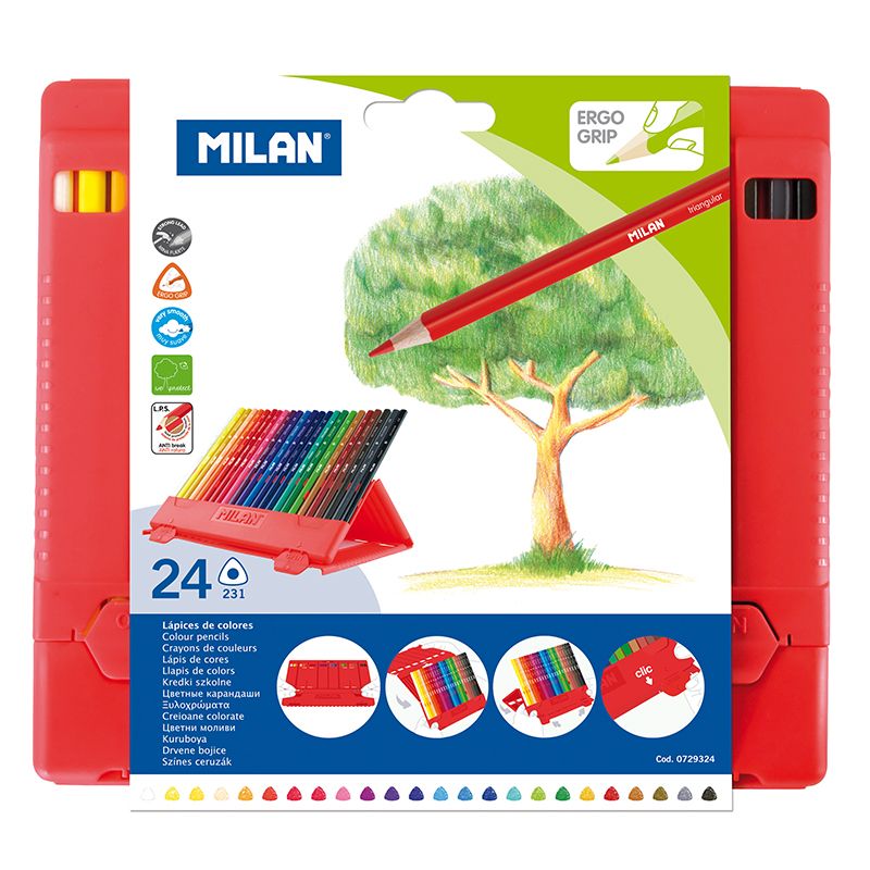 Milan triangular colour pencils Flexibox