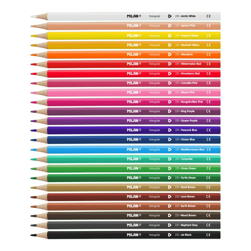 Milan triangular colour pencils Flexibox