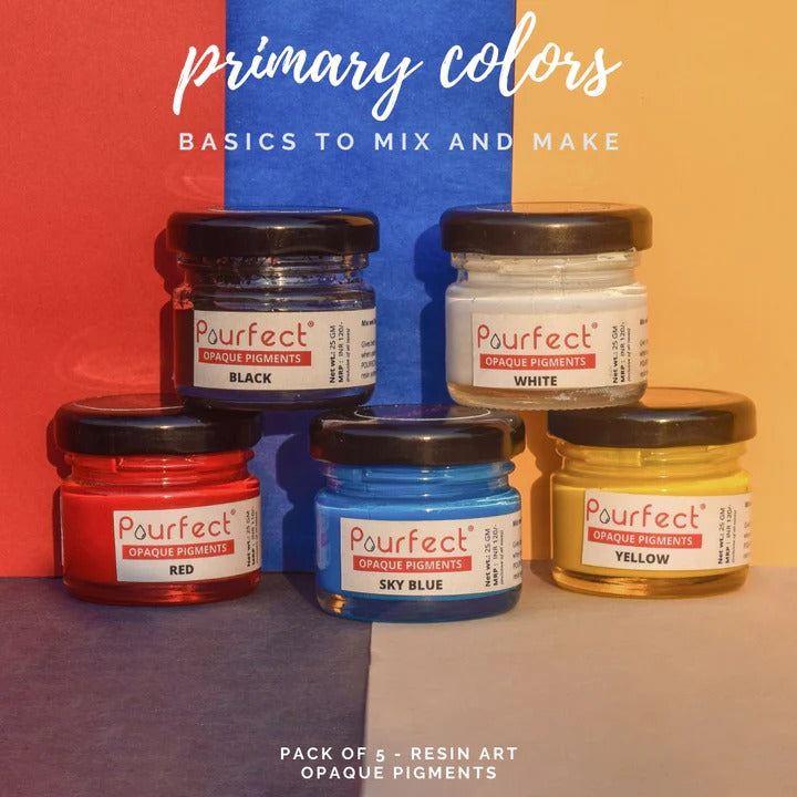 Pourfect Pigment kit Primary Colors set of 5