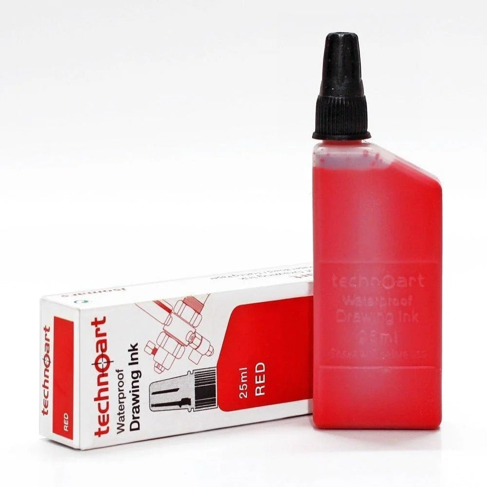 Technical Waterproof Drawing Ink Red 25ml NK100rd