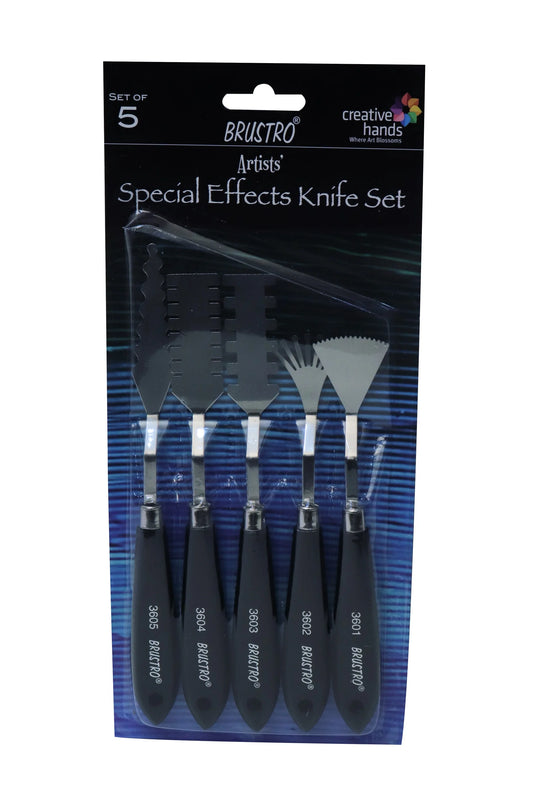 BRUSTRO SPECIAL EFFECTS PALETTE KNIVES SET OF 5
