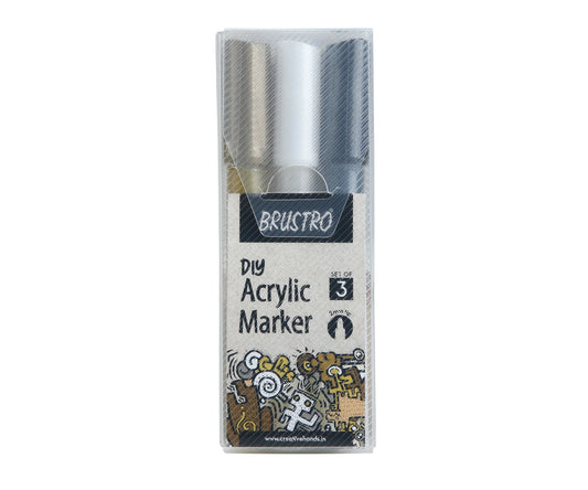 BRUSTRO DIY ACRYLIC MARKER SET OF 3 2MM