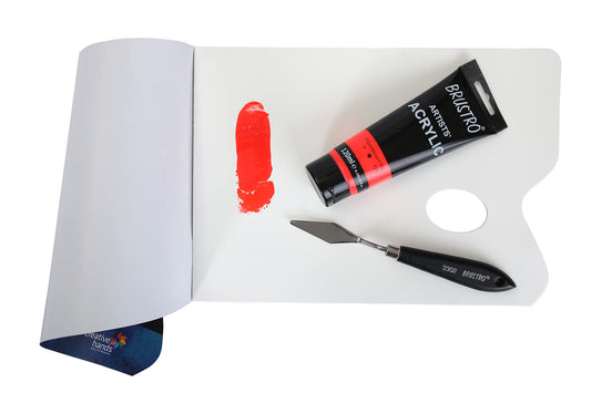 BRUSTRO ACRYLIC TUBE 120ml FLORESCENT RED