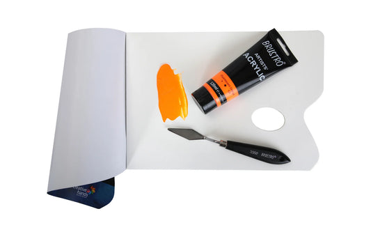 BRUSTRO ACRYLIC TUBE 120ml FLORESCENT ORANGE