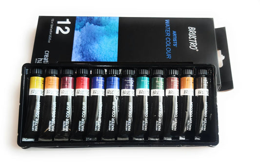 BRUSTRO WATER COLOUR 12ML SET OF 12