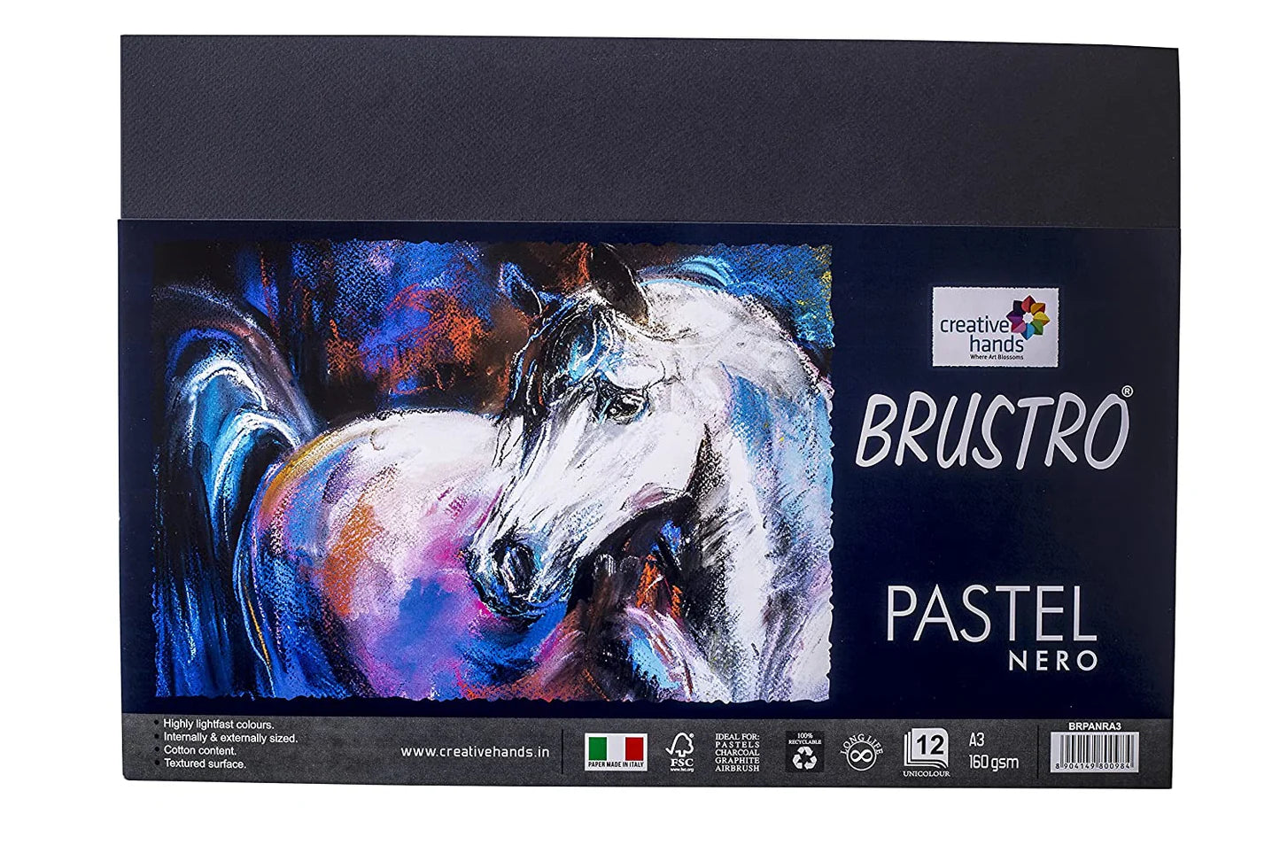 BRUSTRO PASTEL PAPER BLACK 160GSM A3