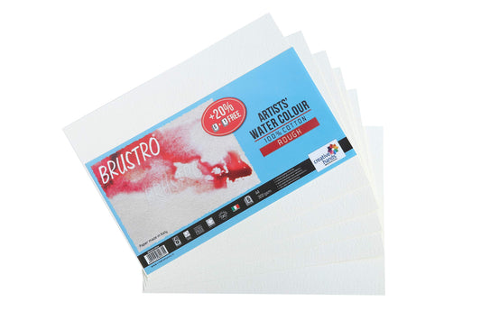 BRUSTRO WC PAPER 300GSM ROUGH 100%COTTON A4