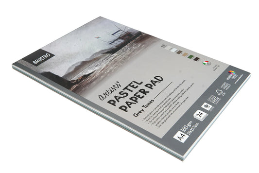 BRUSTRO PASTEL PAPER PAD 5X7" GRAY TONE