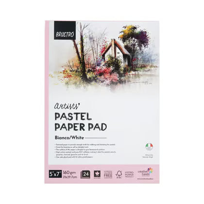 BRUSTRO PASTEL PAPER PAD 5X7" WHITE