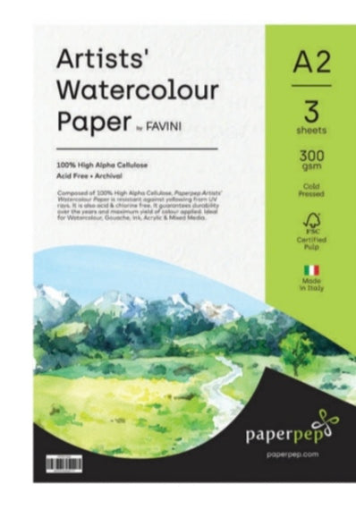 paperpep watercolour paper-300gsm A2 PPWC3A2