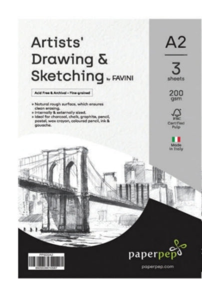 paperpep sketching and drawing paper- 200gsm A2 PPSD2A2